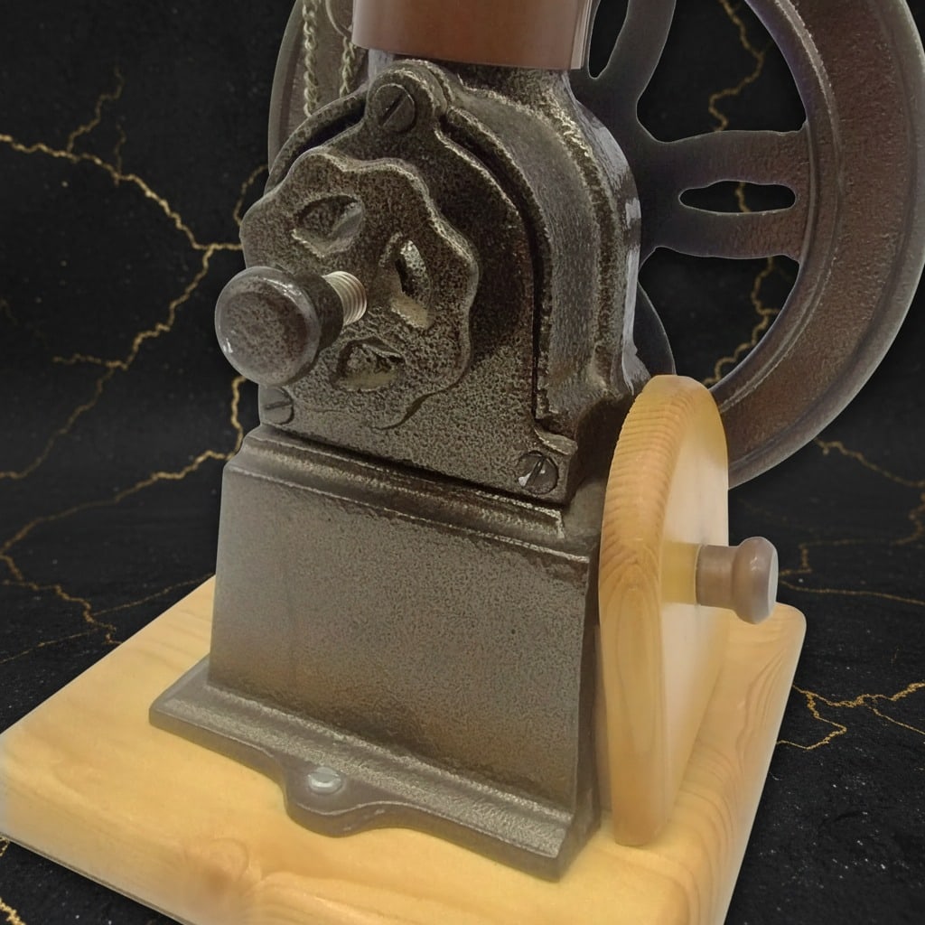 Old Fashioned Cast Iron Coffee Bean Grinder 1873 Style Hand Mill Mechanism - 8