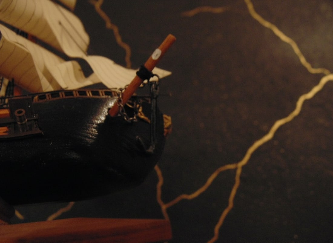 Large 20" Detailed Nautical Pirate Vessel Model Handcrafted Vintage Decor - 6