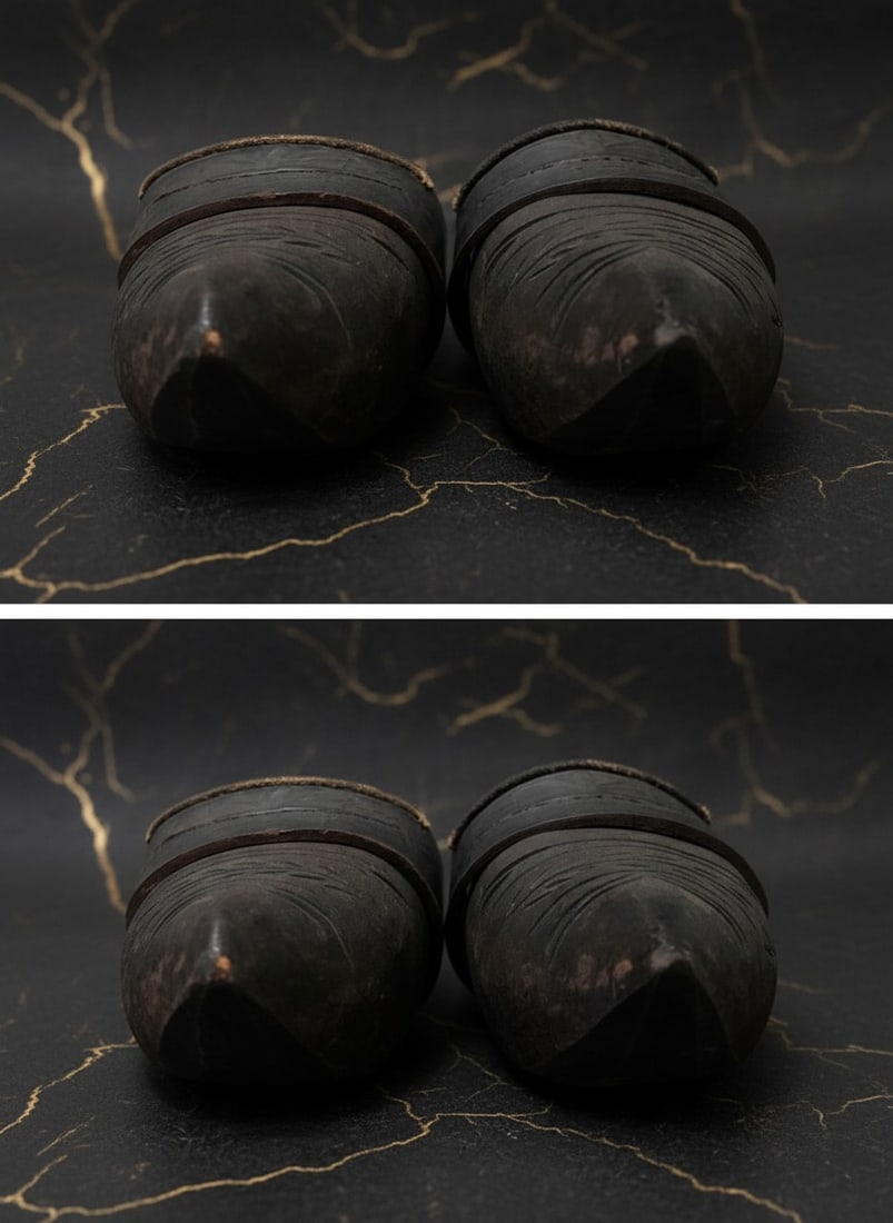 Child Size Rustic Wood Clogs Leather Dragonfly Strap Folk Style Shoes - 3