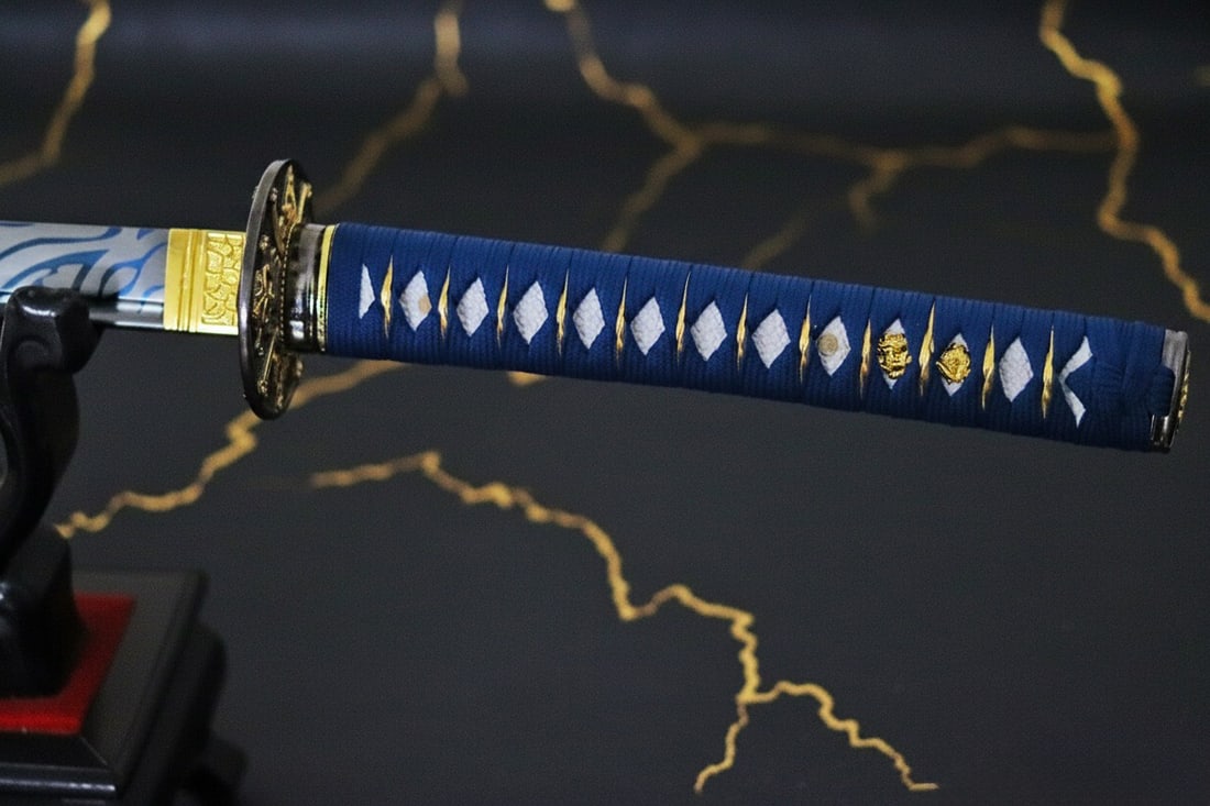 Hand-Forged Carbon Steel Samurai Katana Sharp Functional Skull Design Sword - 7