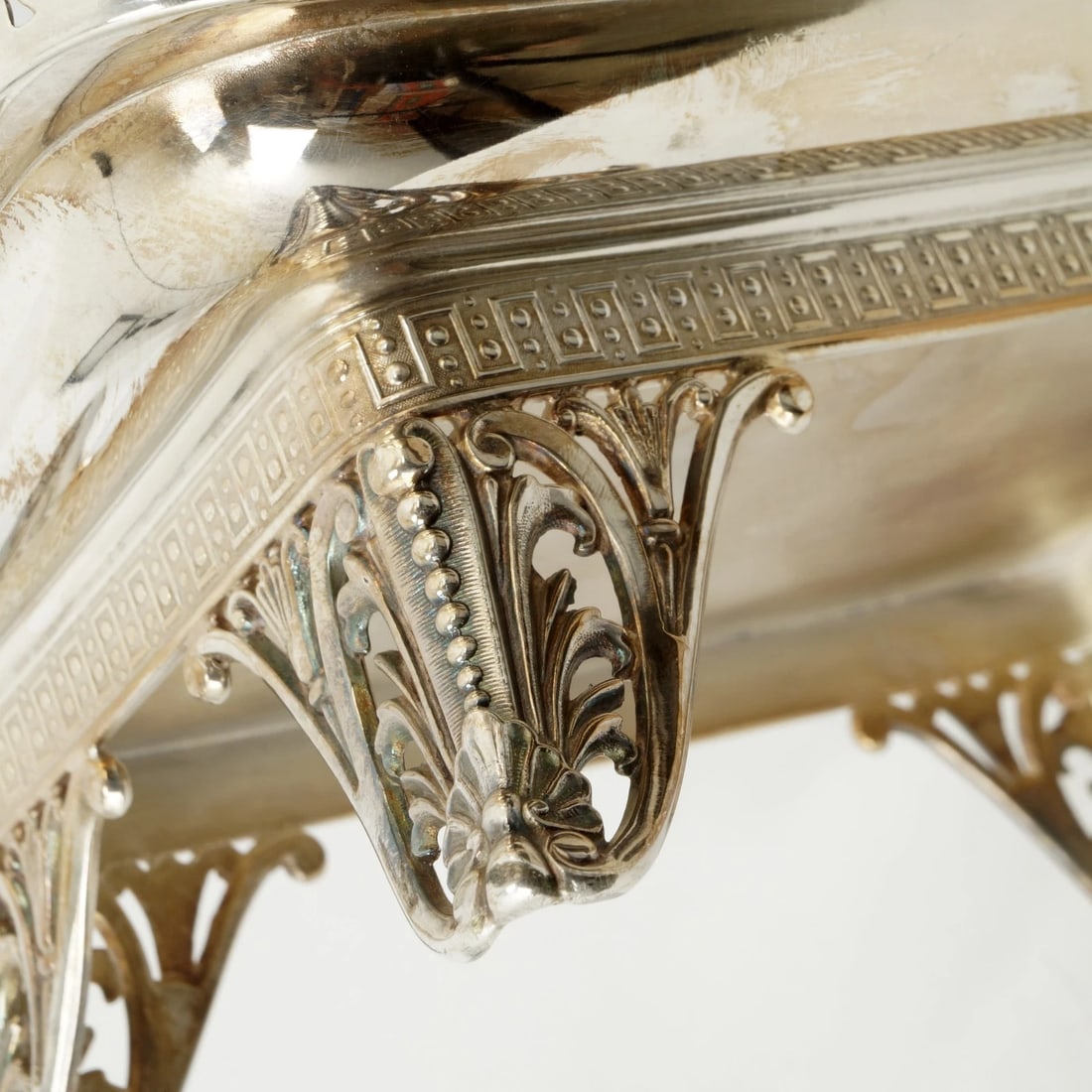 James Tufts Victorian Silver Plate Cake Basket - 10