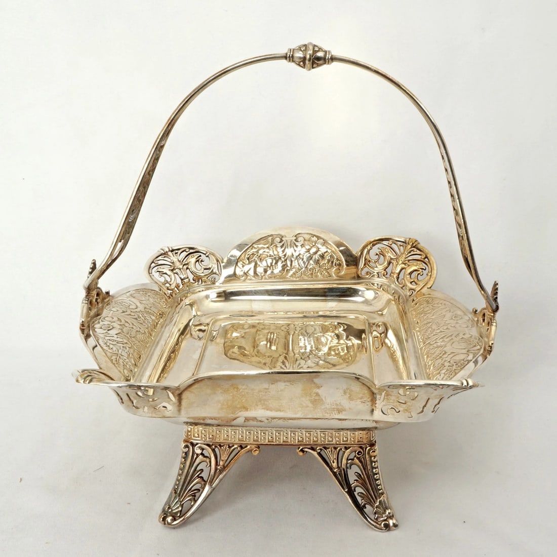 James Tufts Victorian Silver Plate Cake Basket - 3