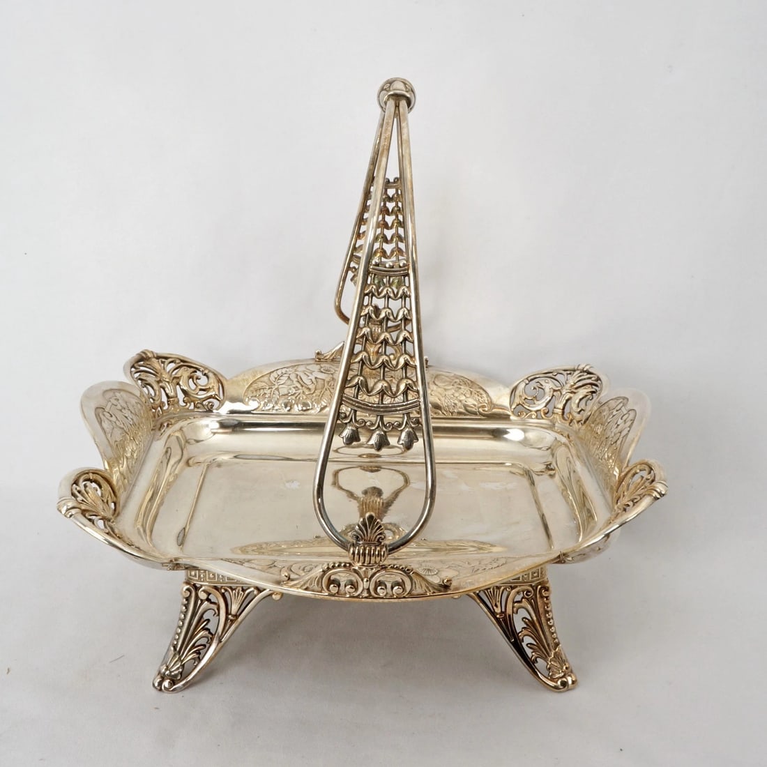 James Tufts Victorian Silver Plate Cake Basket - 4