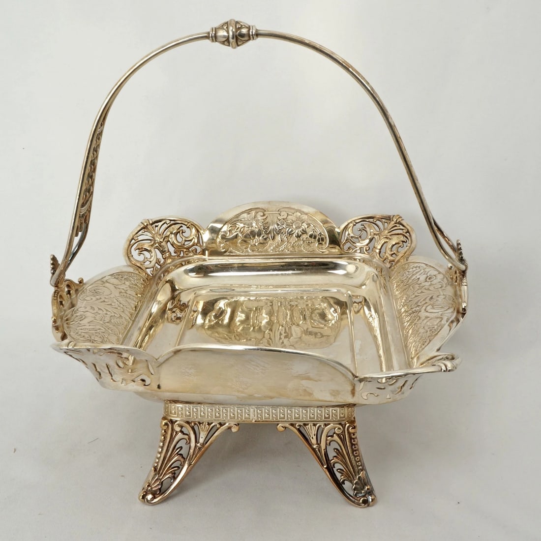 James Tufts Victorian Silver Plate Cake Basket - 5