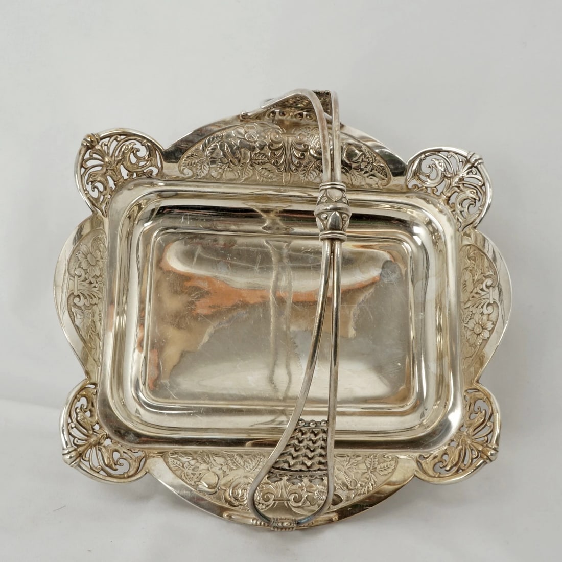 James Tufts Victorian Silver Plate Cake Basket - 6