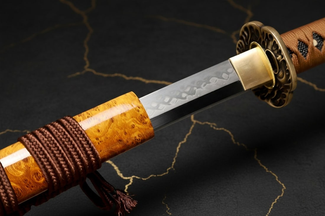 Hand-Forged L6 Steel Japanese Katana Clay Tempered Sharp Samurai Blade - 5