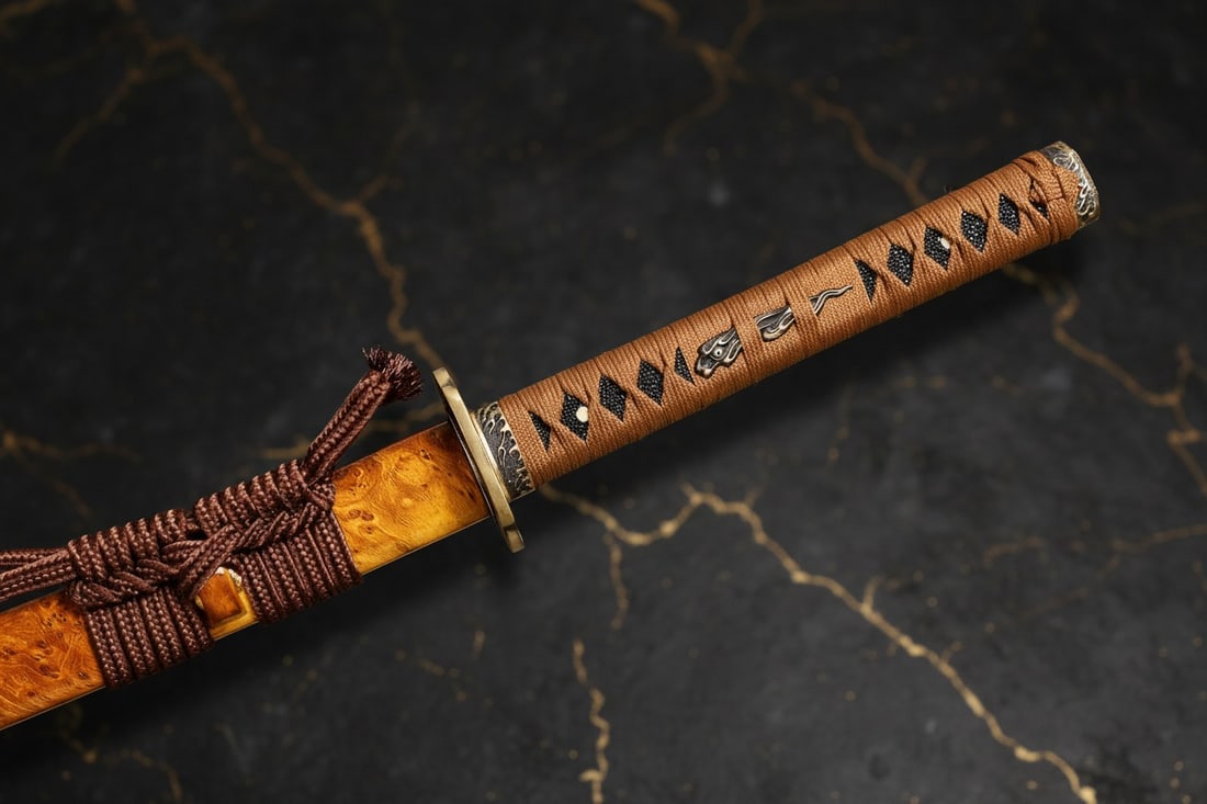 Hand-Forged L6 Steel Japanese Katana Clay Tempered Sharp Samurai Blade - 6