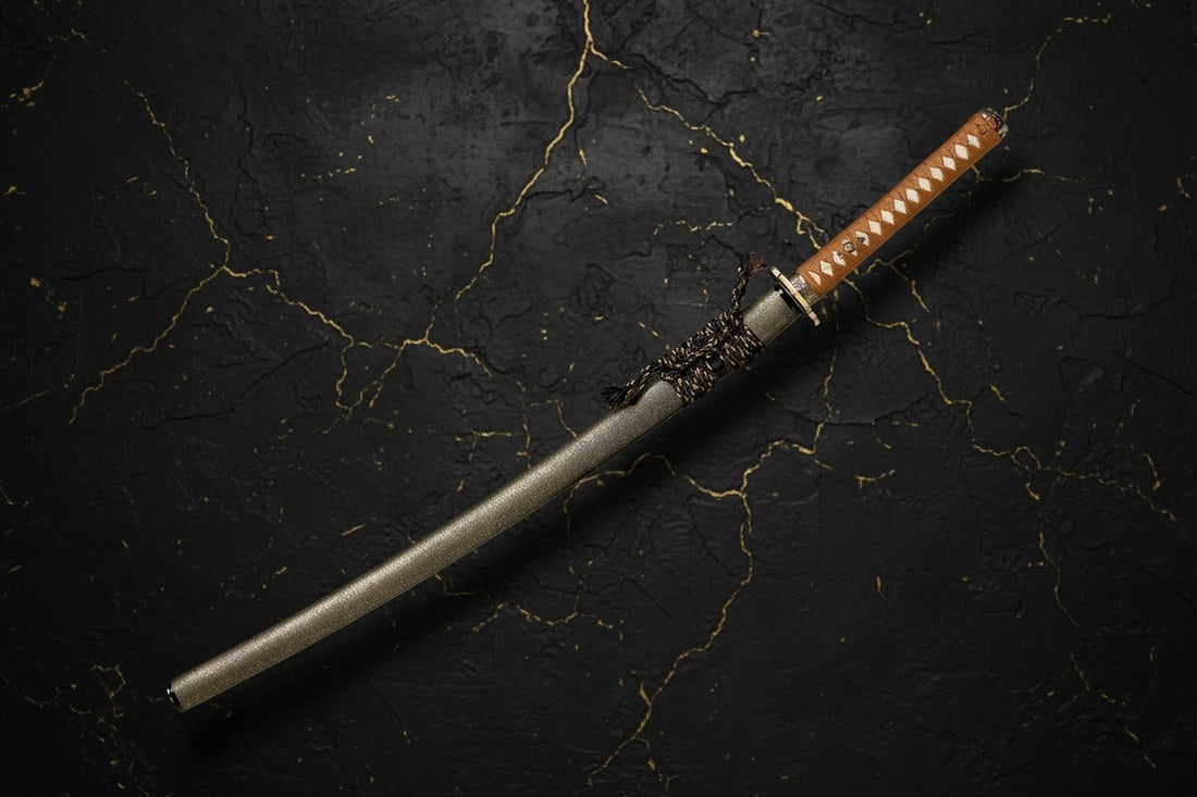 Hand-Forged L6 Steel Katana, Clay Tempered Full Tang Japanese Samurai Sword - 10