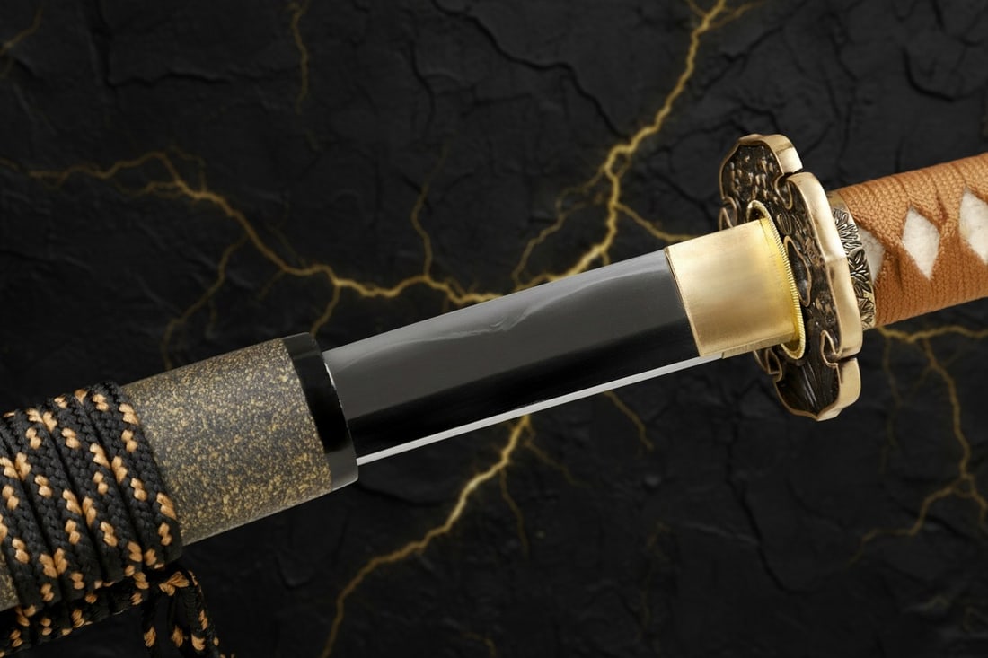 Hand-Forged L6 Steel Katana, Clay Tempered Full Tang Japanese Samurai Sword - 4
