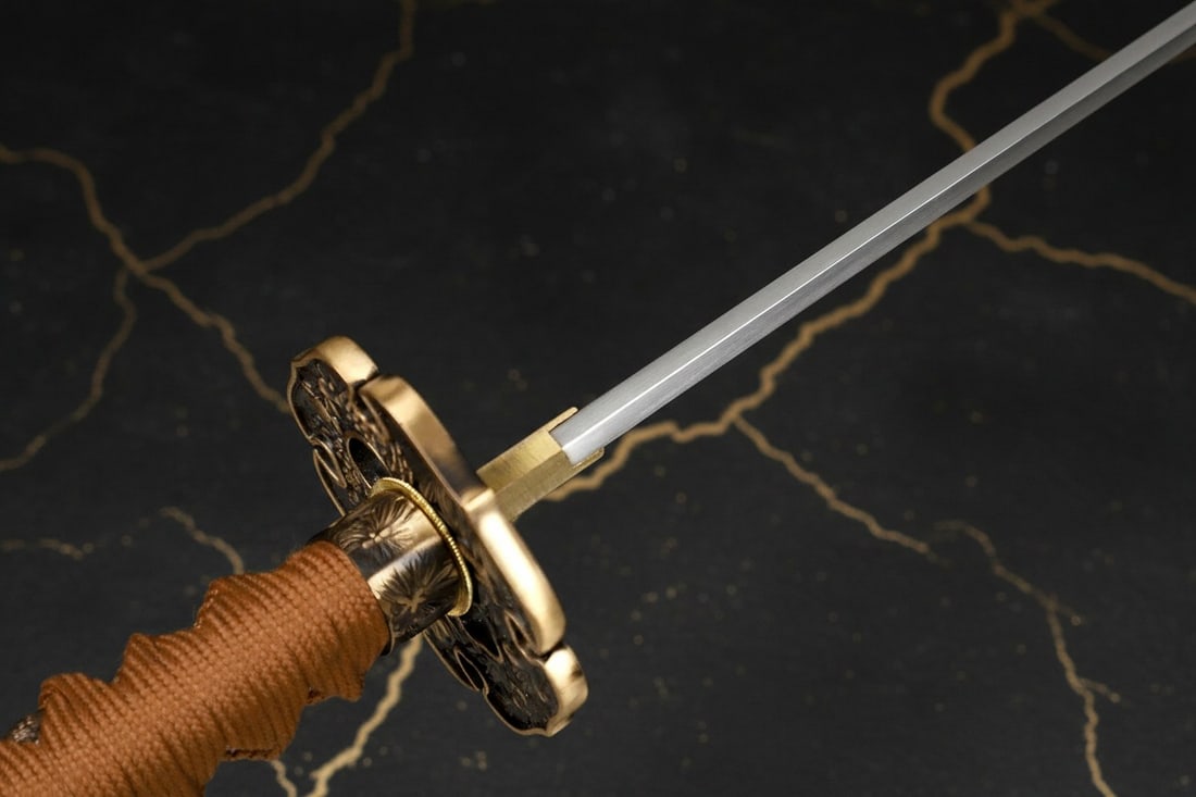 Hand-Forged L6 Steel Katana, Clay Tempered Full Tang Japanese Samurai Sword - 8