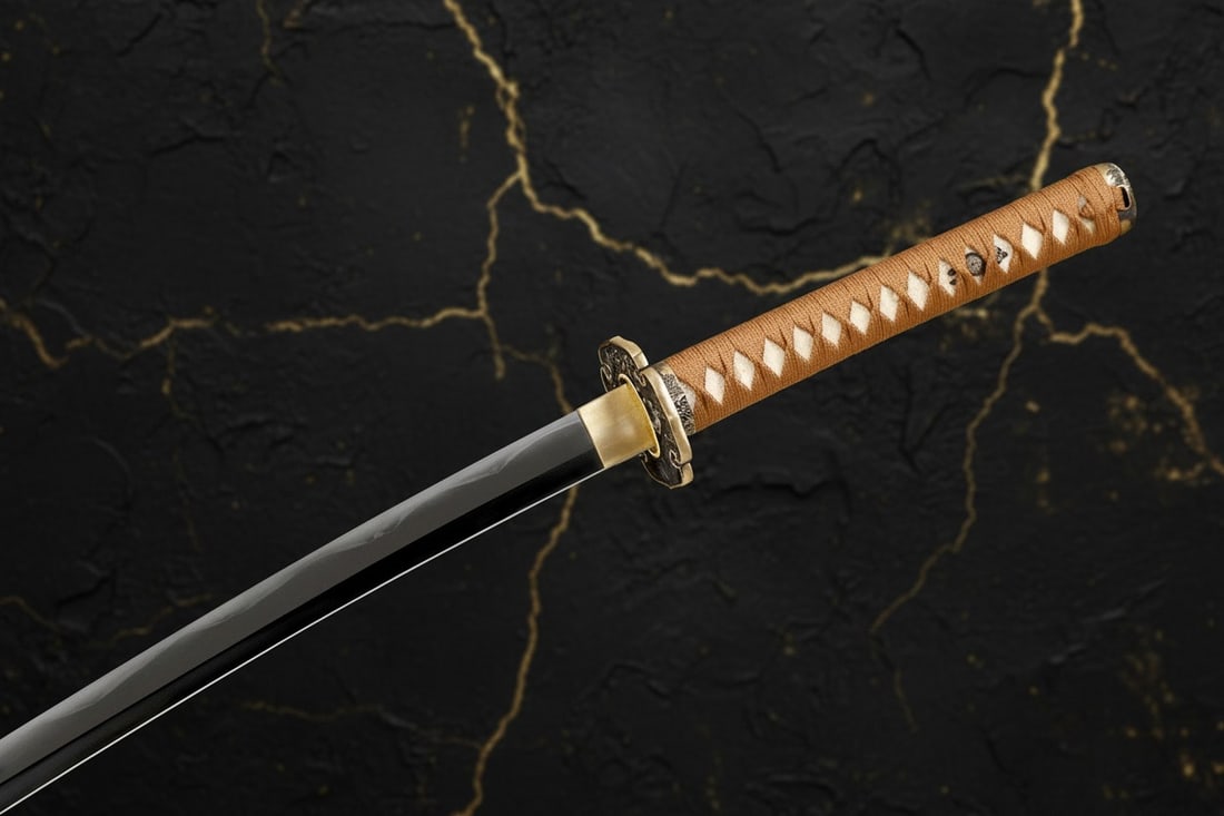 Hand-Forged L6 Steel Katana, Clay Tempered Full Tang Japanese Samurai Sword - 9