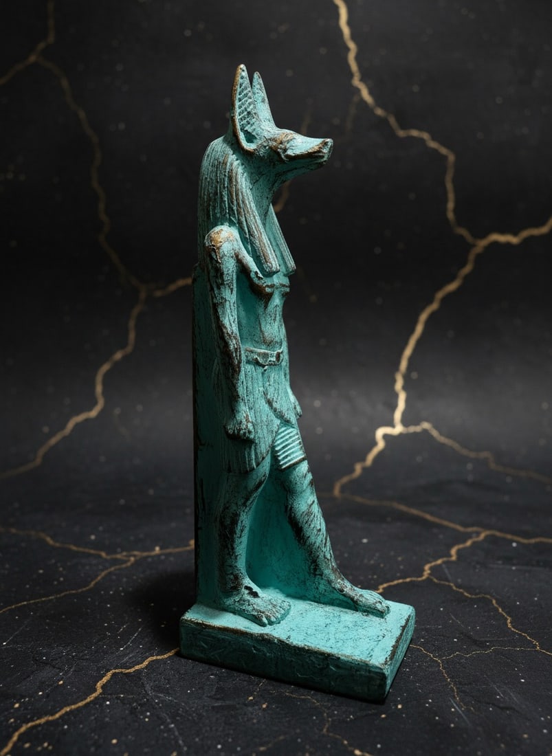 Ancient Egyptian Anubis Deity Figure Mythology Death God Statue Ornament - 4