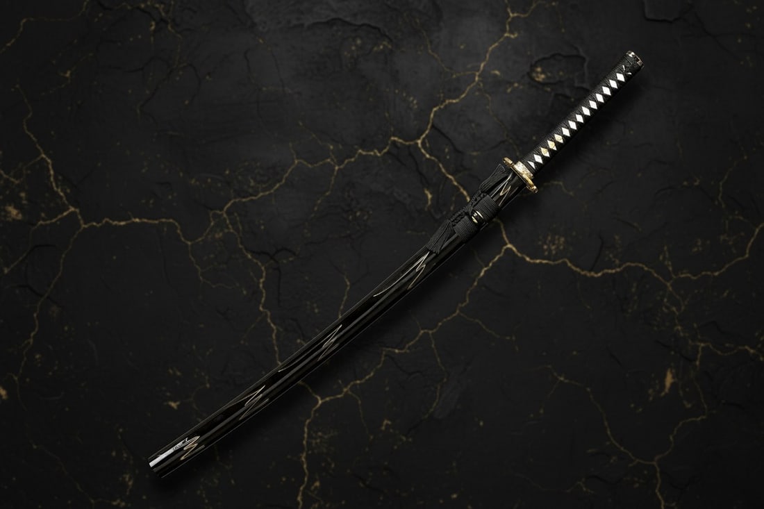 Hand-Forged 1095 High Carbon Steel Dragon Katana Sharp Full Tang Samurai Blade - 11