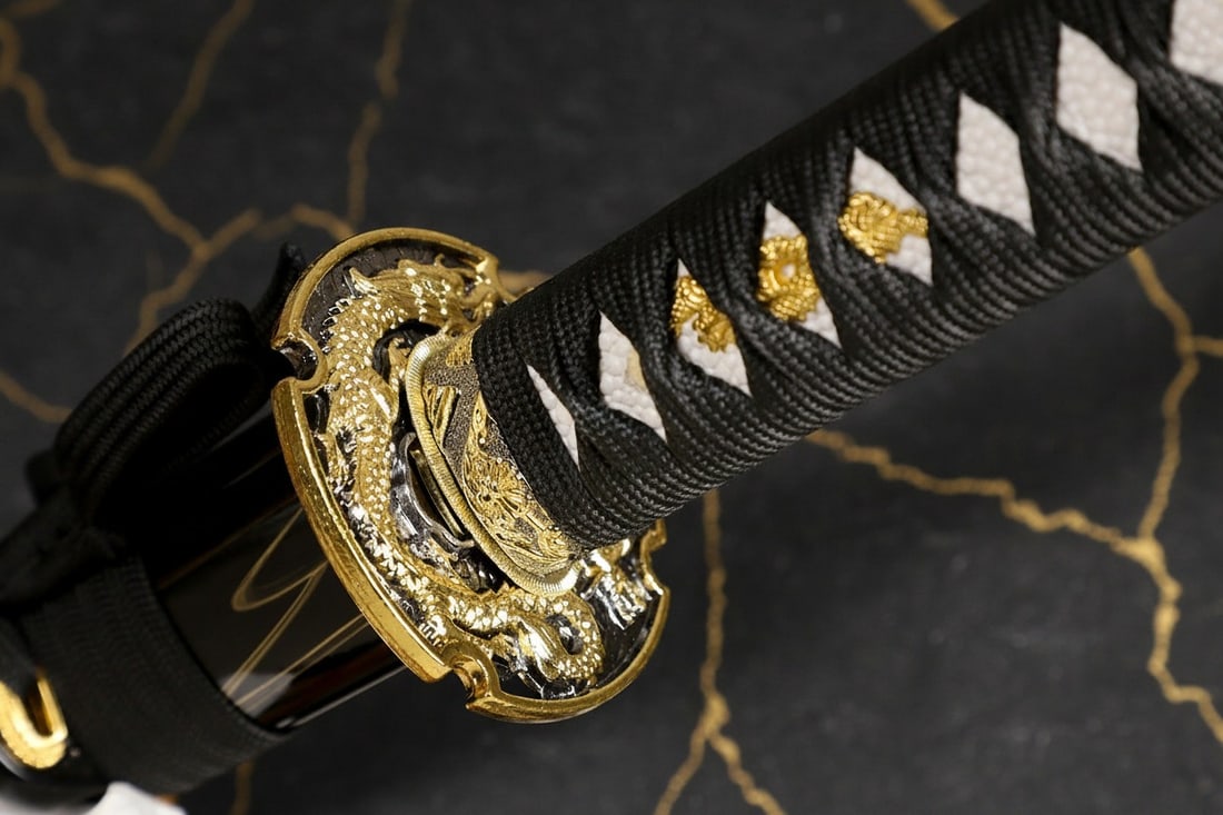 Hand-Forged 1095 High Carbon Steel Dragon Katana Sharp Full Tang Samurai Blade - 2