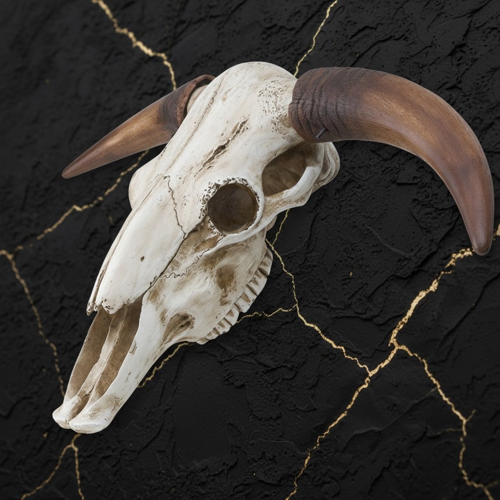Large Genuine Cattle Steer Skull Full Size Authentic Bovine Wall Decor - 2