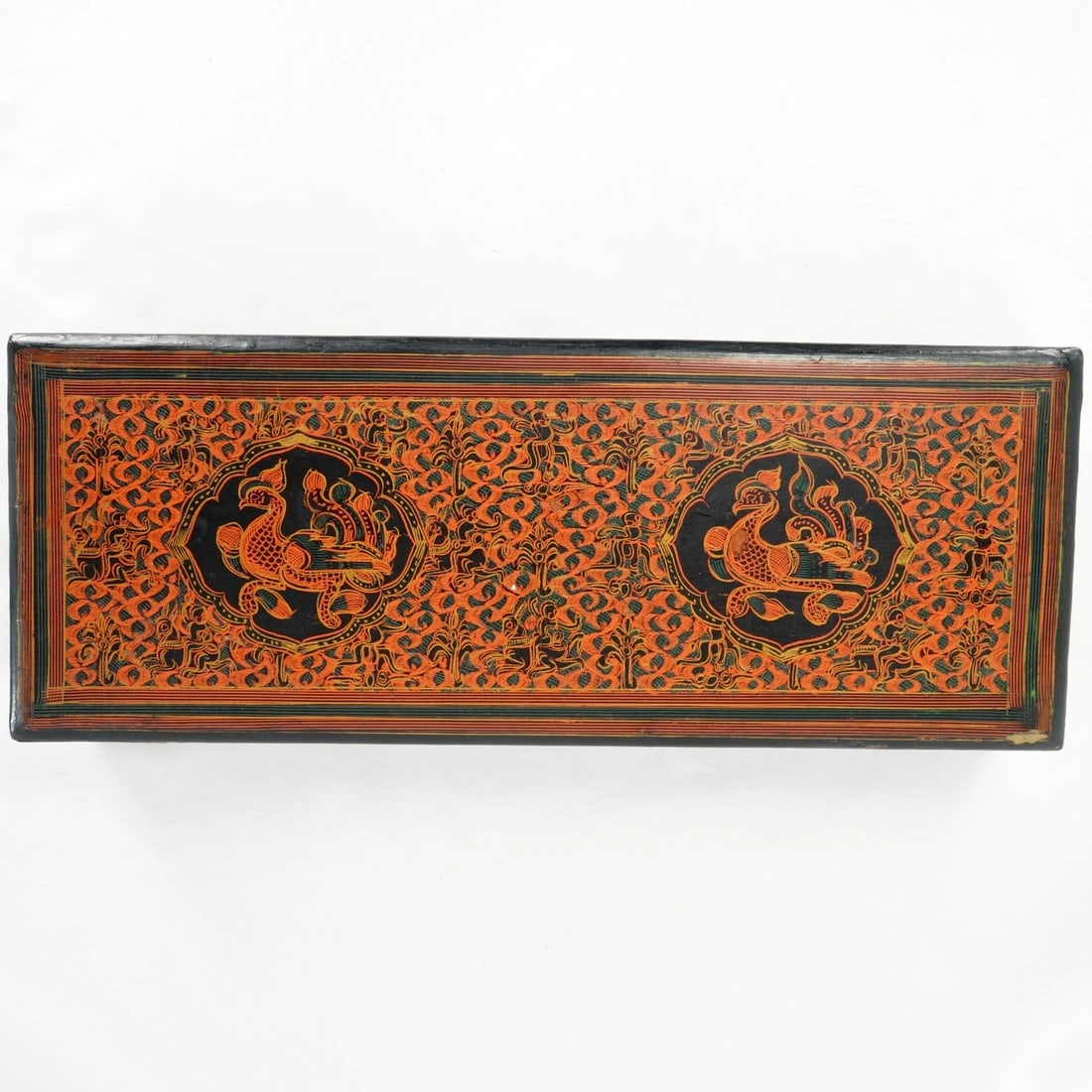 Large Burmese Lacquer Manuscript Box c 1900 (1 of 9)
