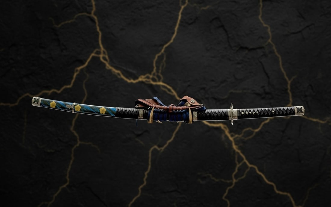Hand-Forged 1095 Steel Tachi Sharp Blue Clay Tempered Japanese Katana Sword - 11
