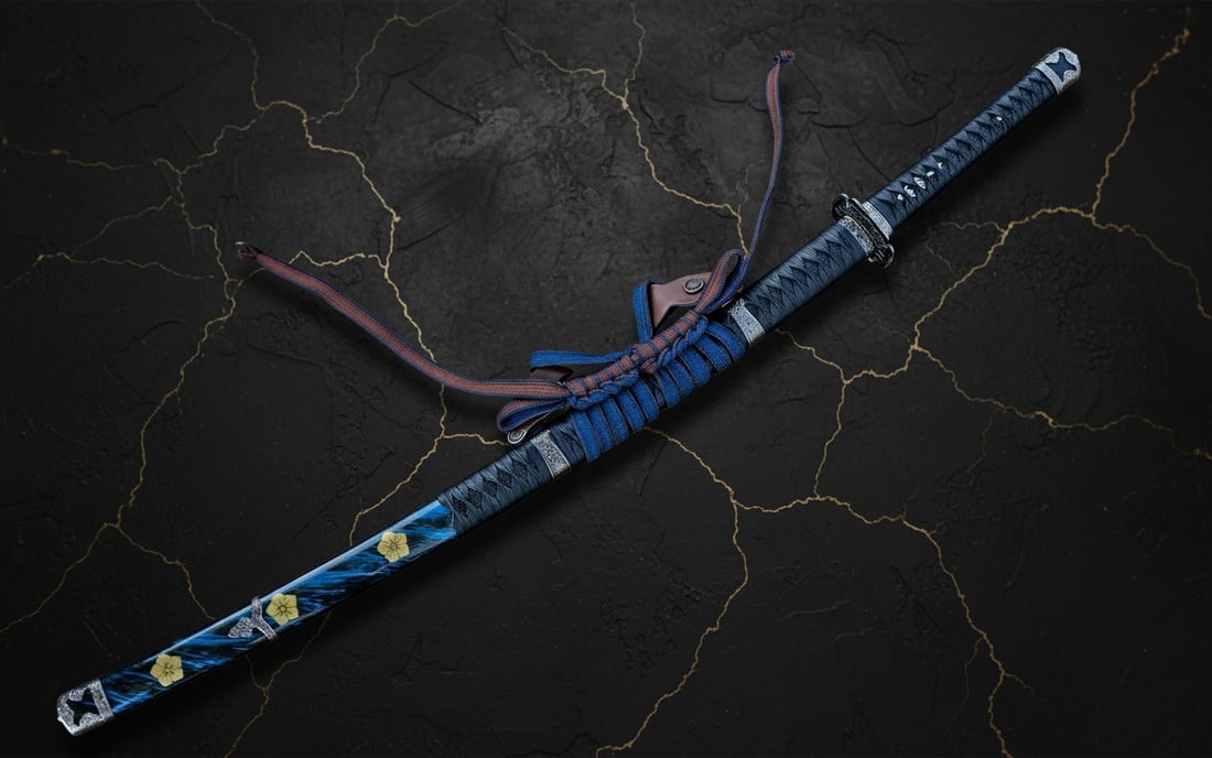 Hand-Forged 1095 Steel Tachi Sharp Blue Clay Tempered Japanese Katana Sword - 4