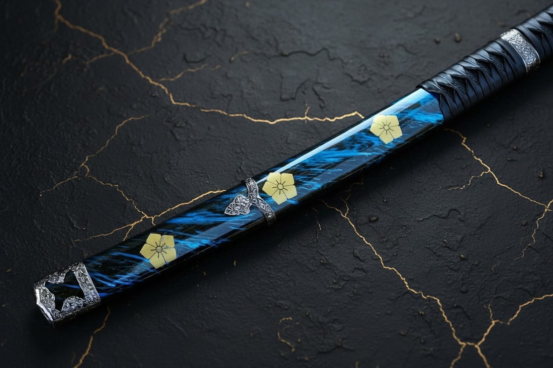 Hand-Forged 1095 Steel Tachi Sharp Blue Clay Tempered Japanese Katana Sword - 6