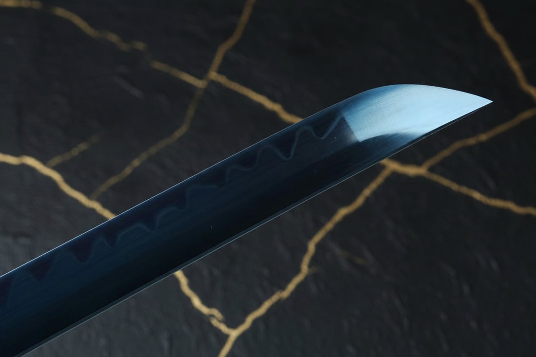 Hand-Forged 1095 Steel Tachi Sharp Blue Clay Tempered Japanese Katana Sword - 7