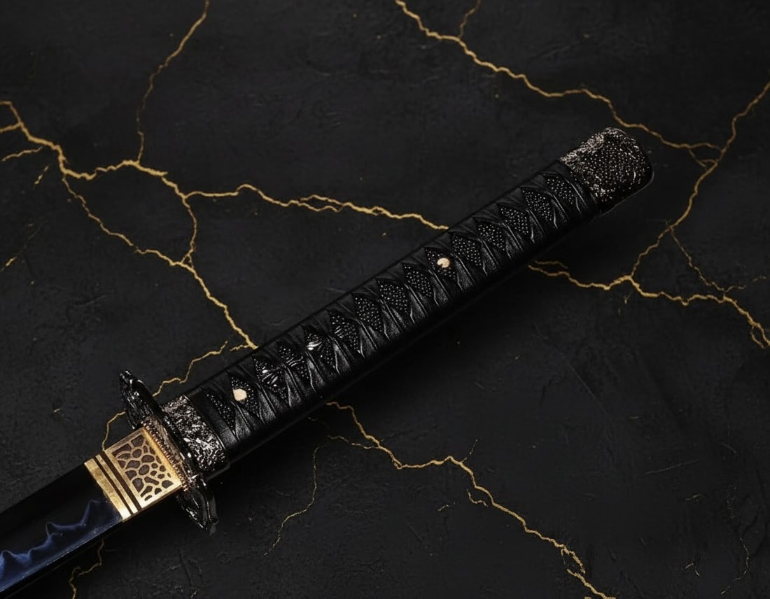 Hand-Forged 1095 Steel Tachi Sharp Blue Clay Tempered Japanese Katana Sword - 8