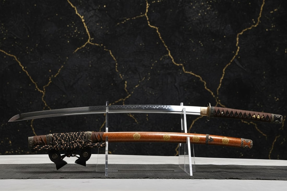 Hand-Forged T10 Clay Tempered Japanese Samurai Tachi Full Tang Sharp Sword - 2