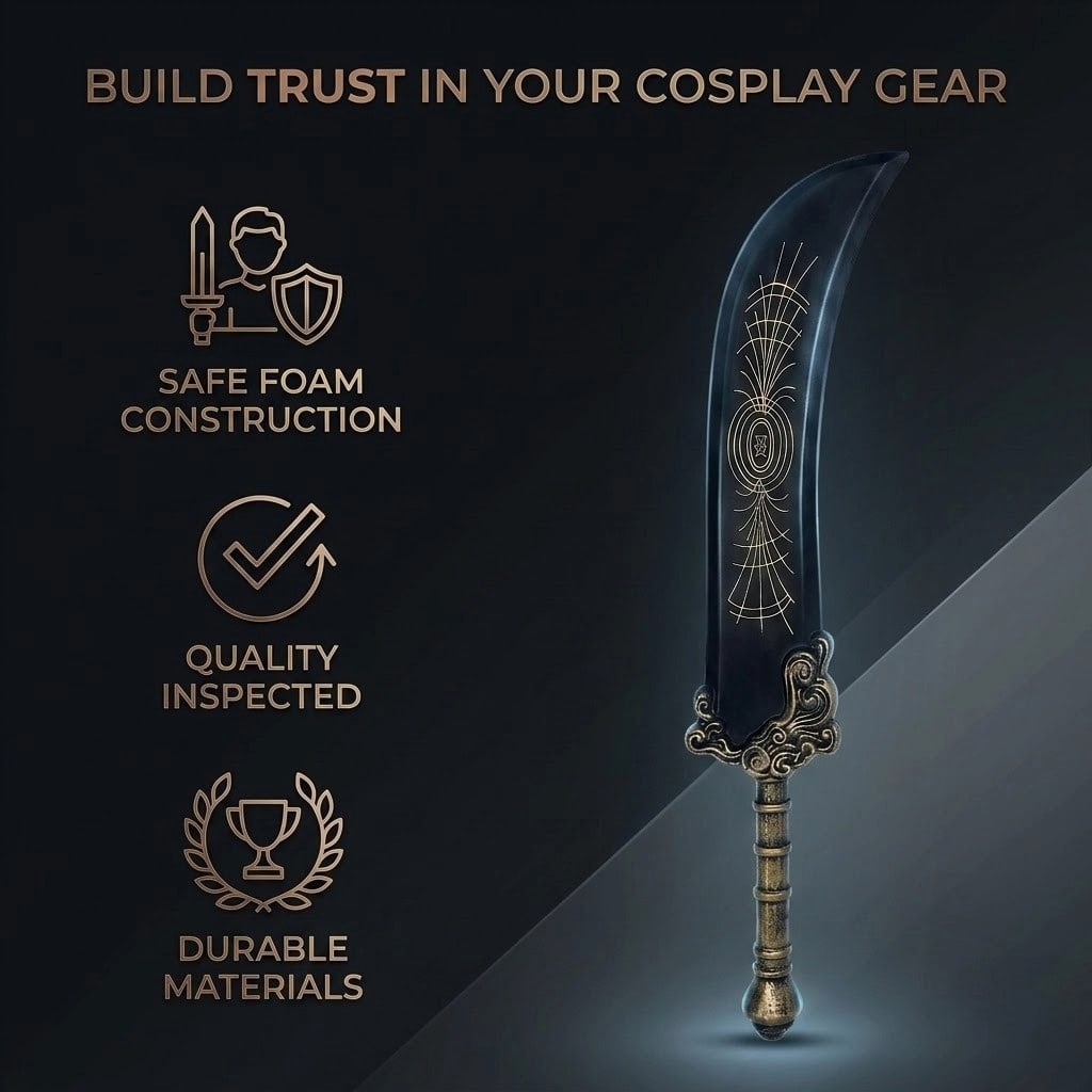 41" Fantasy Foam Greatsword Prop - Large Medieval Cosplay Weapon for Display - 5