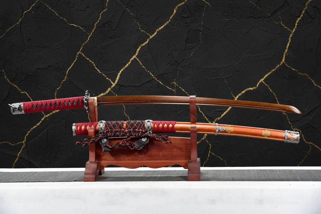 Hand-Forged Damascus Steel Japanese Tachi Sharp Samurai Battle Sword - 2