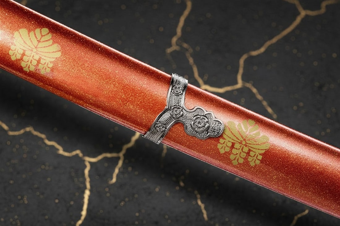 Hand-Forged Damascus Steel Japanese Tachi Sharp Samurai Battle Sword - 7