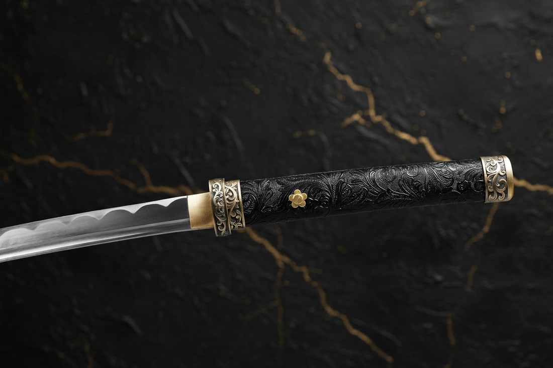 Sharp Hand-Forged Full Tang Carbon Steel Samurai Katana Battle Sword - 6