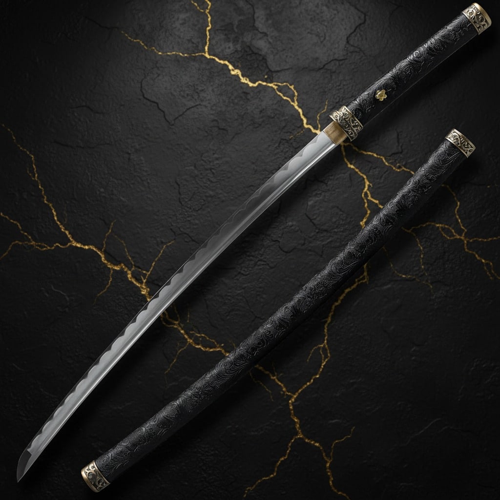 Sharp Hand-Forged Full Tang Carbon Steel Samurai Katana Battle Sword - 8