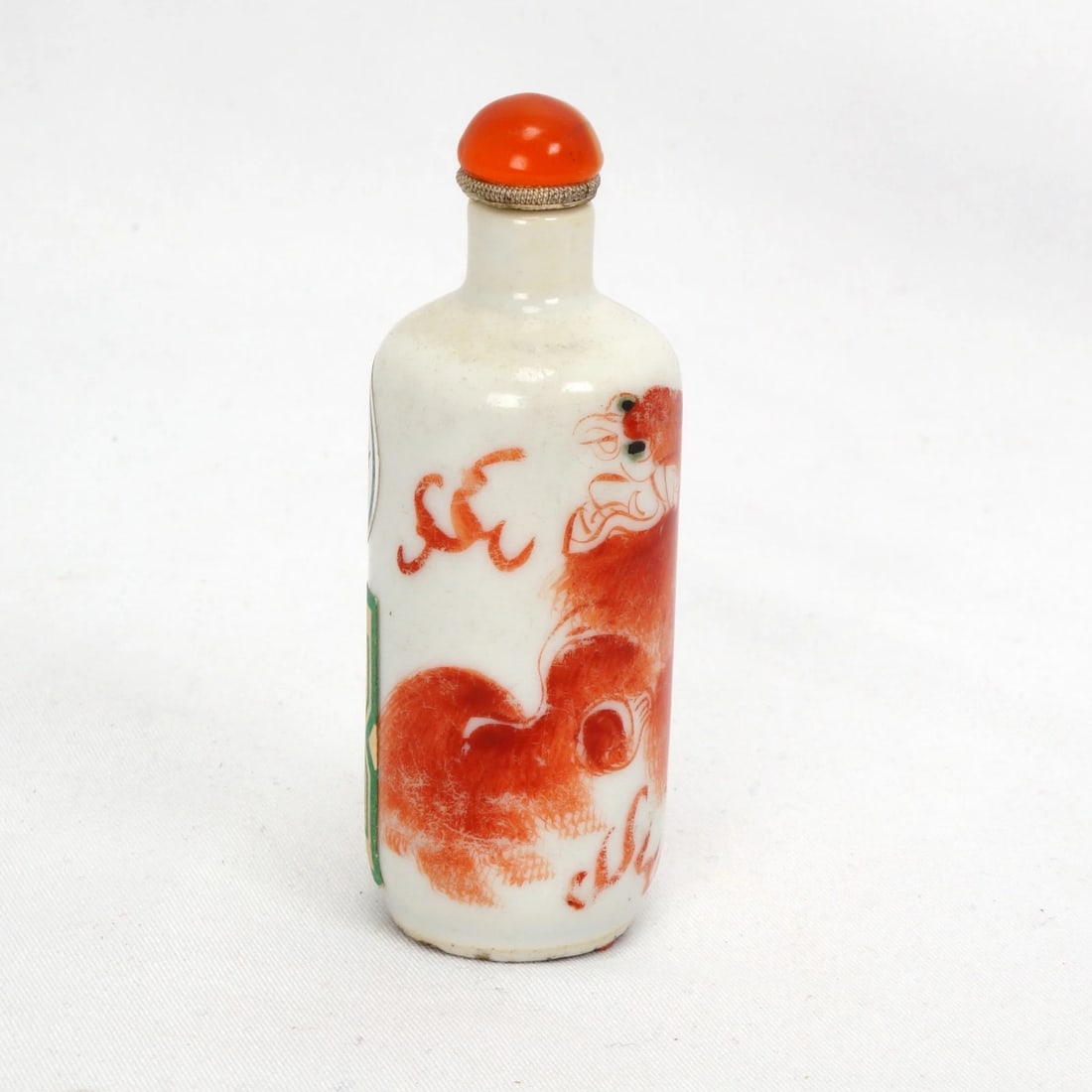 Chinese Snuff Bottle w/ Foo Dog c 1900 - 4