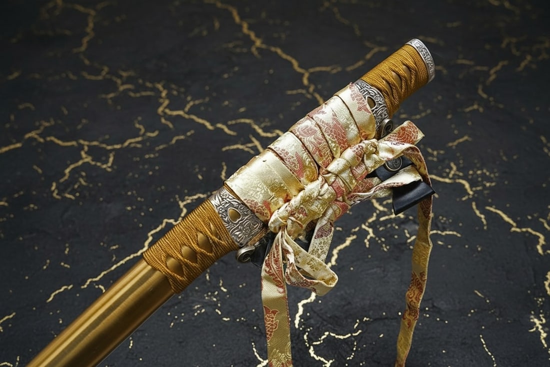 Hand-Forged Japanese Tachi Sword T10 Clay Tempered Steel Full Tang Katana - 6