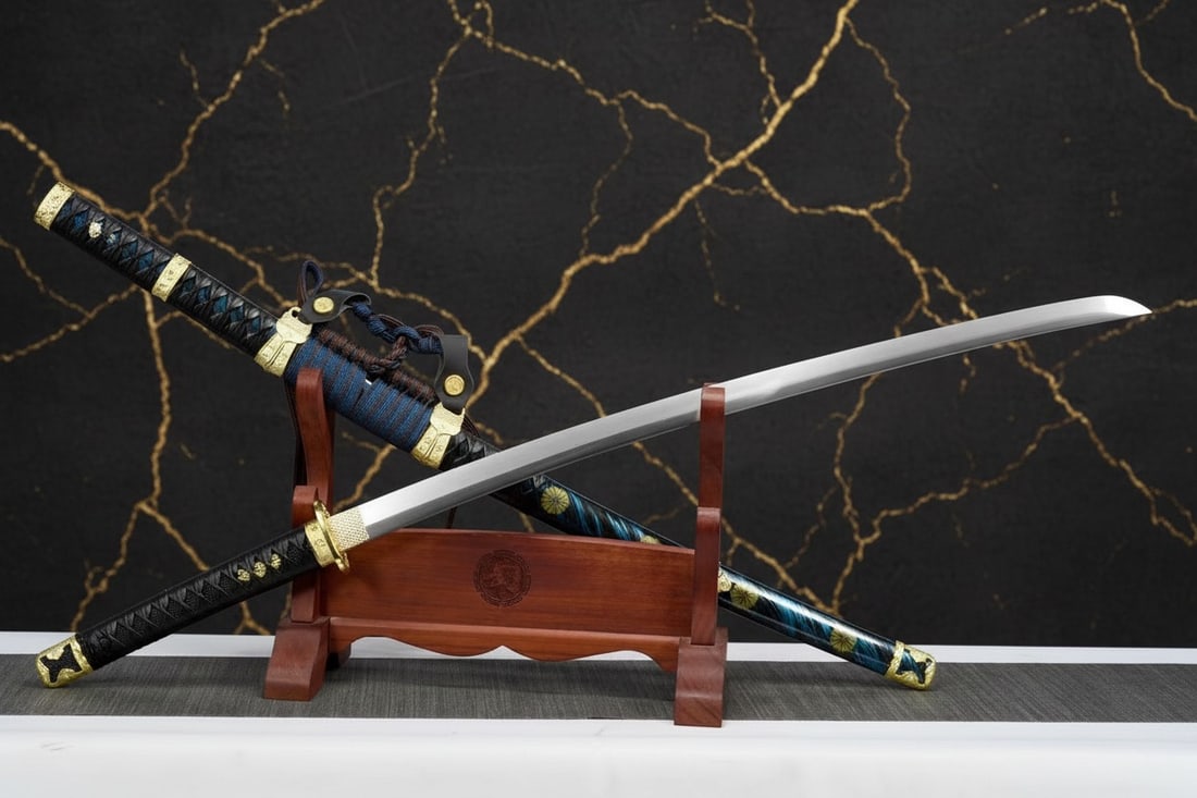 Functional Sharp 1095 Carbon Steel Tachi Handmade Japanese Samurai Sword - 2