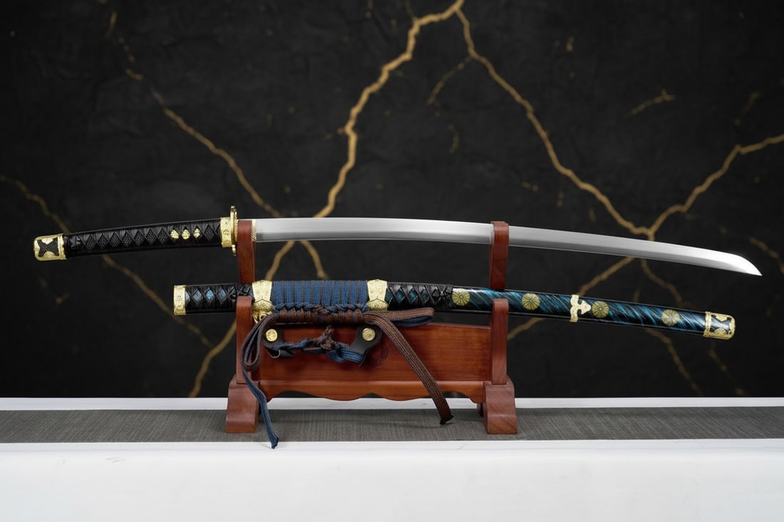 Functional Sharp 1095 Carbon Steel Tachi Handmade Japanese Samurai Sword - 3