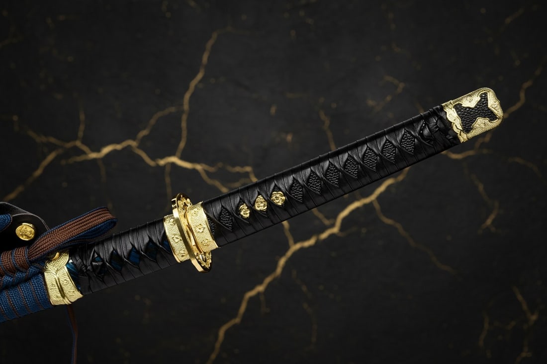 Functional Sharp 1095 Carbon Steel Tachi Handmade Japanese Samurai Sword - 4