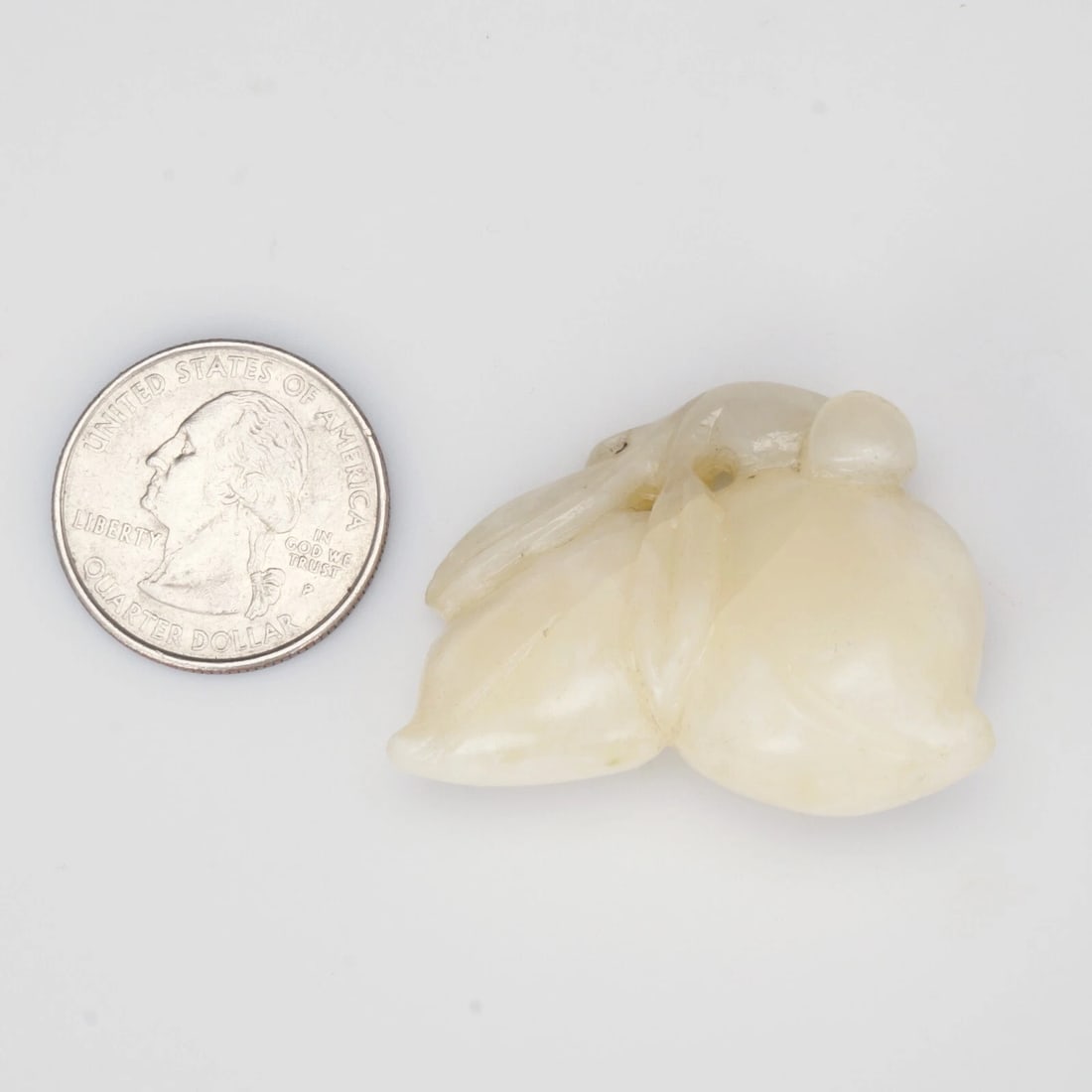 Chinese Qing/Republic Jade Toggle 2 Peaches - 7