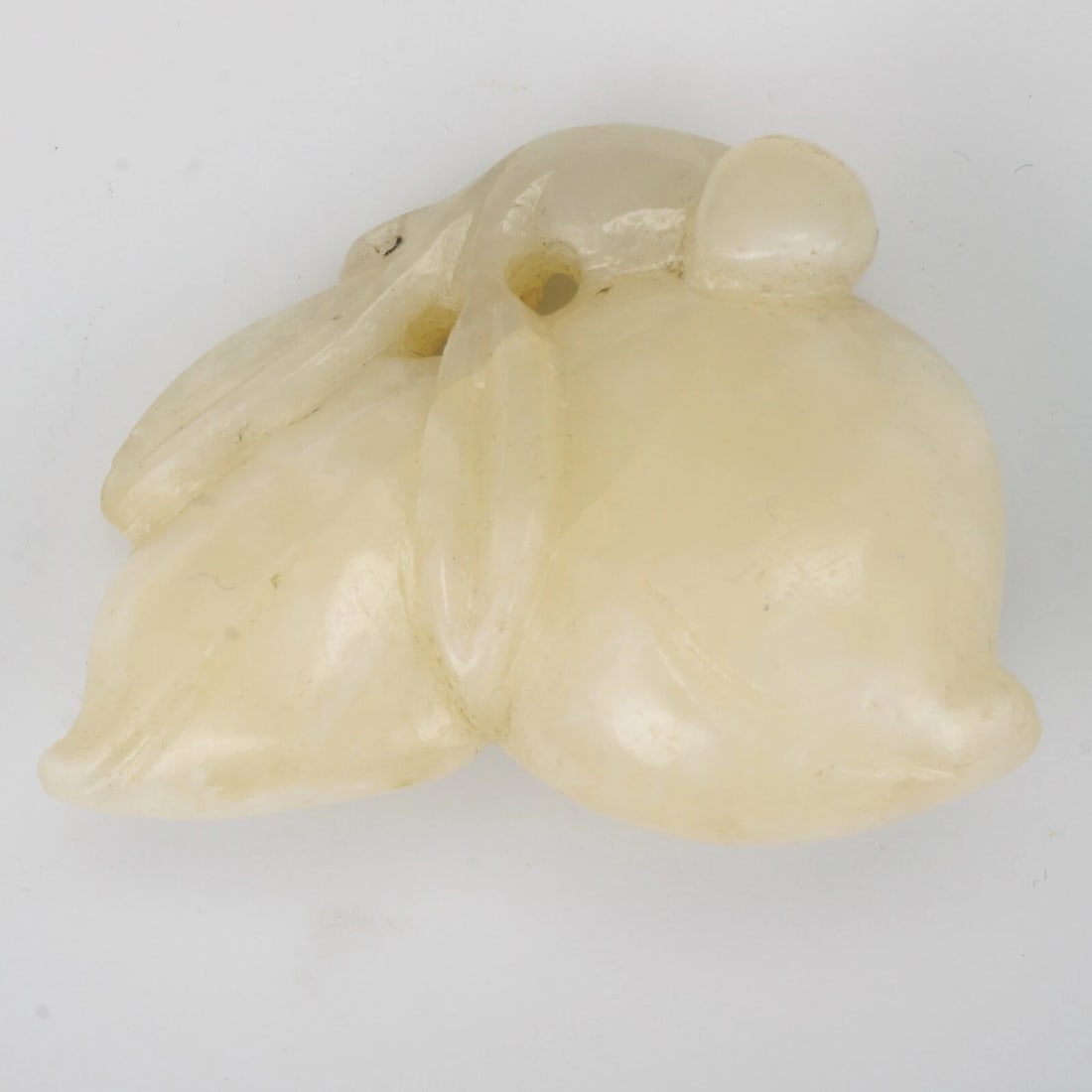 Chinese Qing/Republic Jade Toggle 2 Peaches - 8