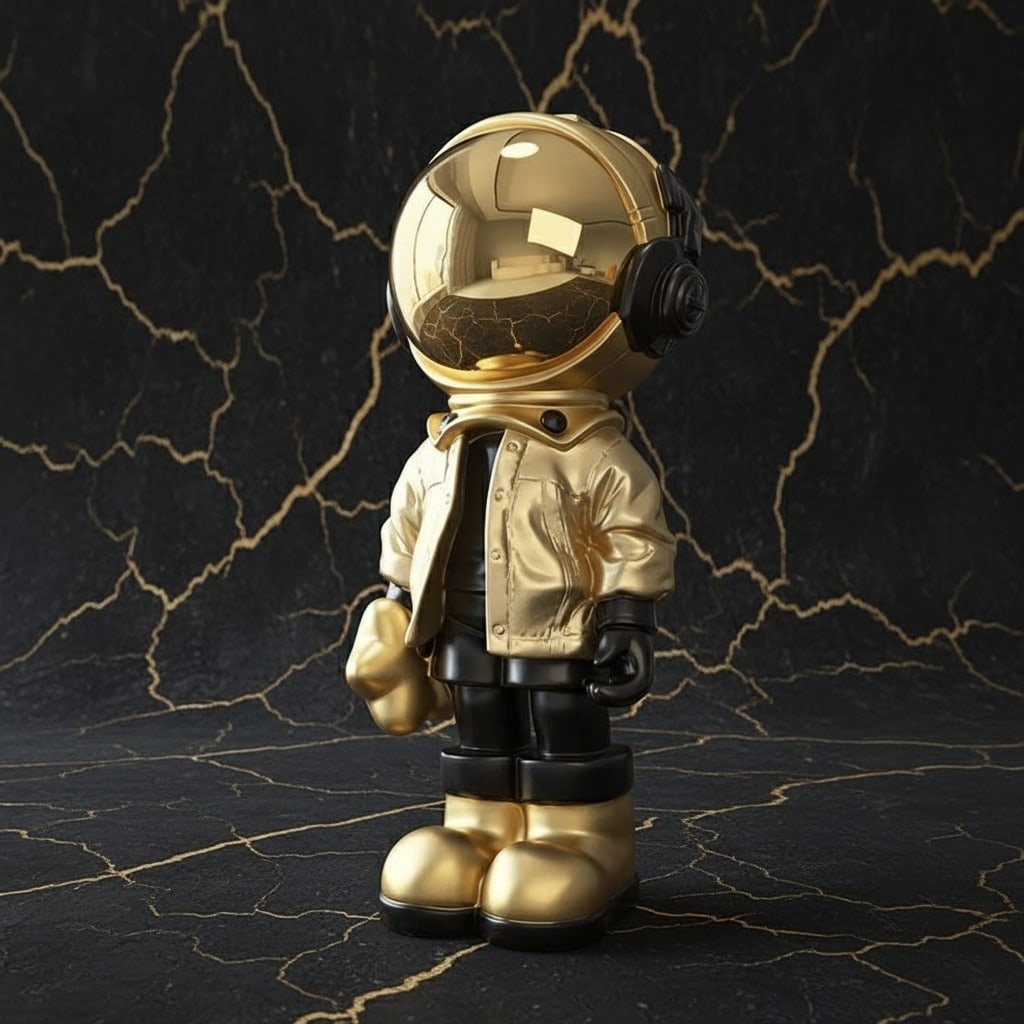 Large Spaceman Figurine Unique Cosmic Statue for Modern Home Office Decor - 2