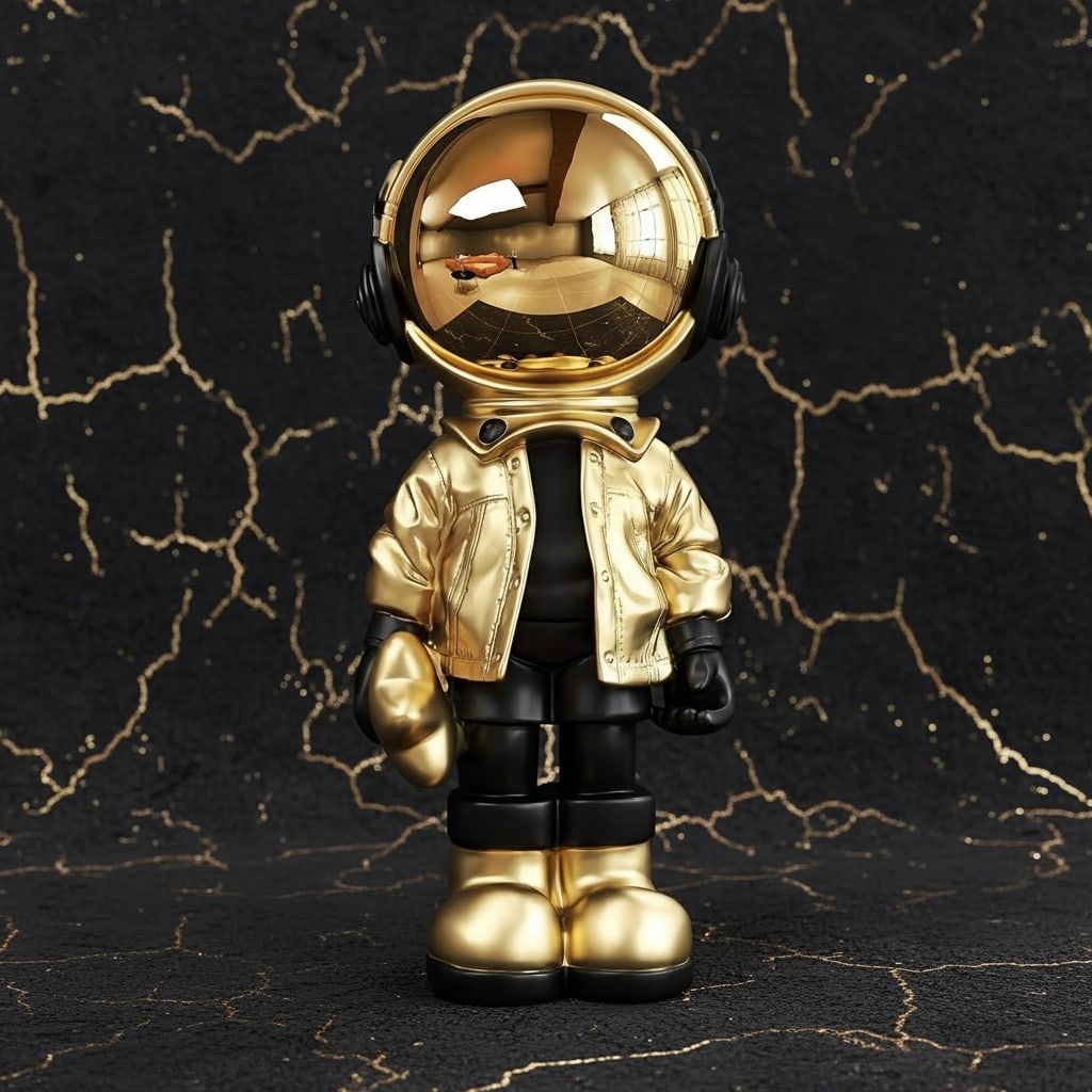 Large Spaceman Figurine Unique Cosmic Statue for Modern Home Office Decor - 5