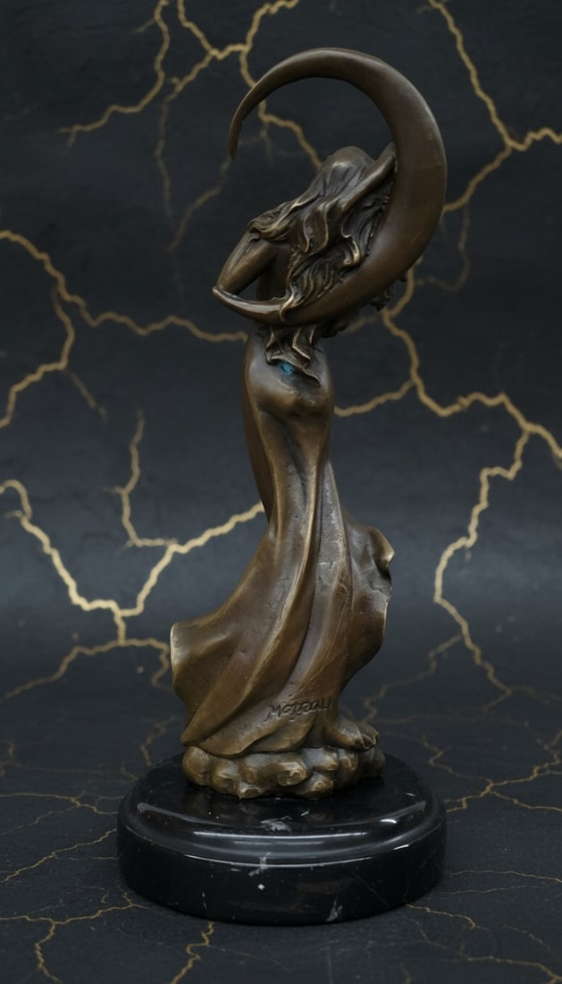 Cold Cast Bronze Venus Goddess Statue Birth of Aphrodite Figurine Sculpture - 2