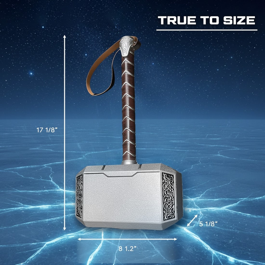 Lightweight Foam Mjolnir Hammer Cosplay Prop Thunder God Accessory - 2