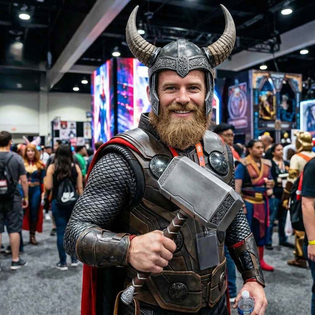 Lightweight Foam Mjolnir Hammer Cosplay Prop Thunder God Accessory - 8