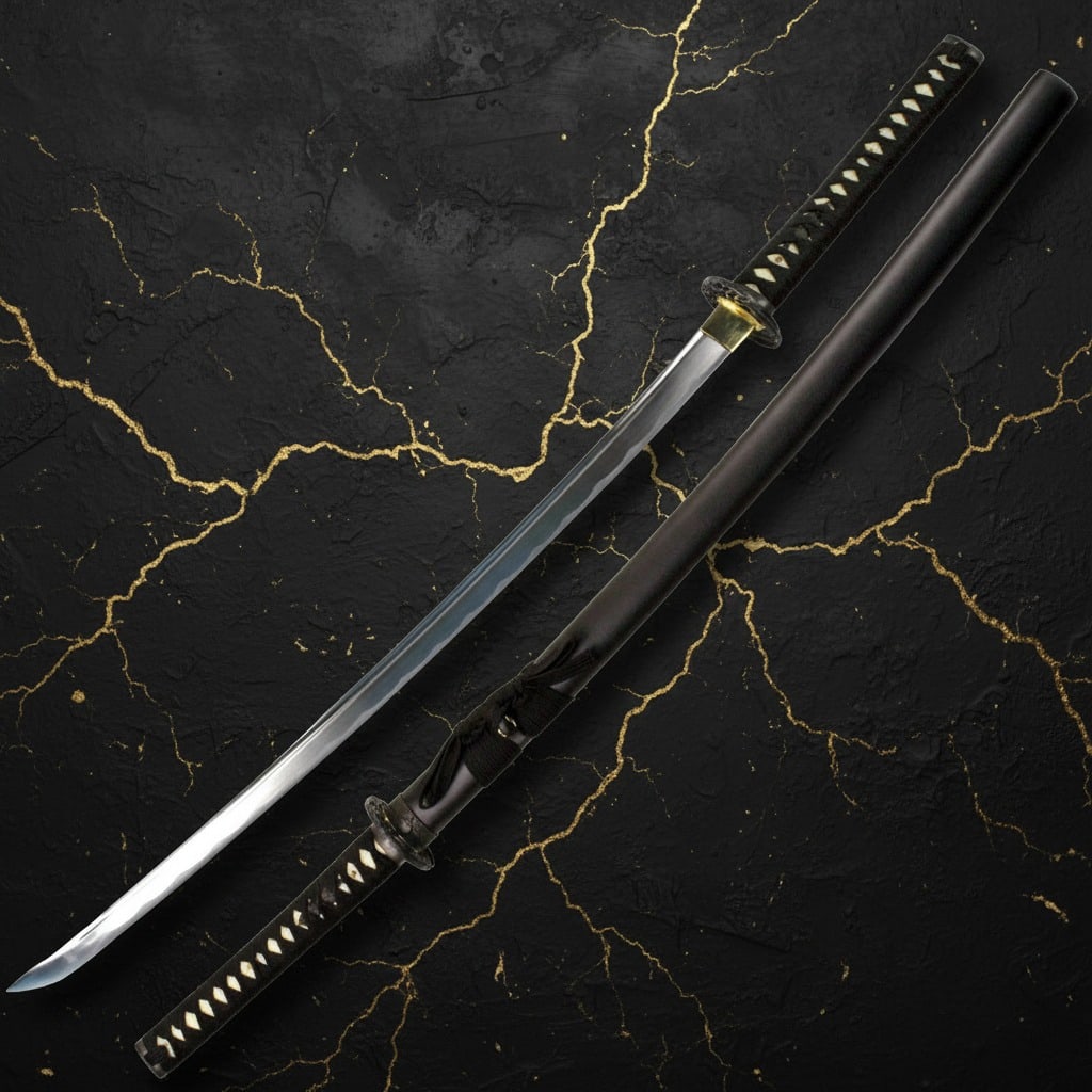 40.5" Hand-Forged Full Tang Sharp Katana Crane Tsuba Carbon Steel Blade (1 of 6)