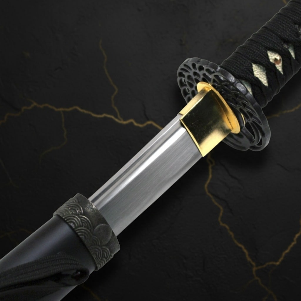 40.5" Hand-Forged Full Tang Sharp Katana Crane Tsuba Carbon Steel Blade - 5