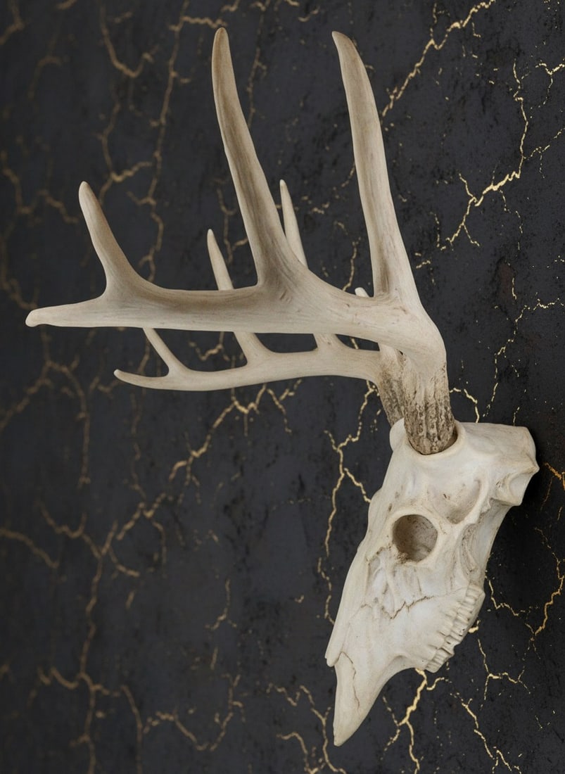 Rustic Deer Antler Wall Mount Large Taxidermy Bust Hunting Lodge Decor - 3