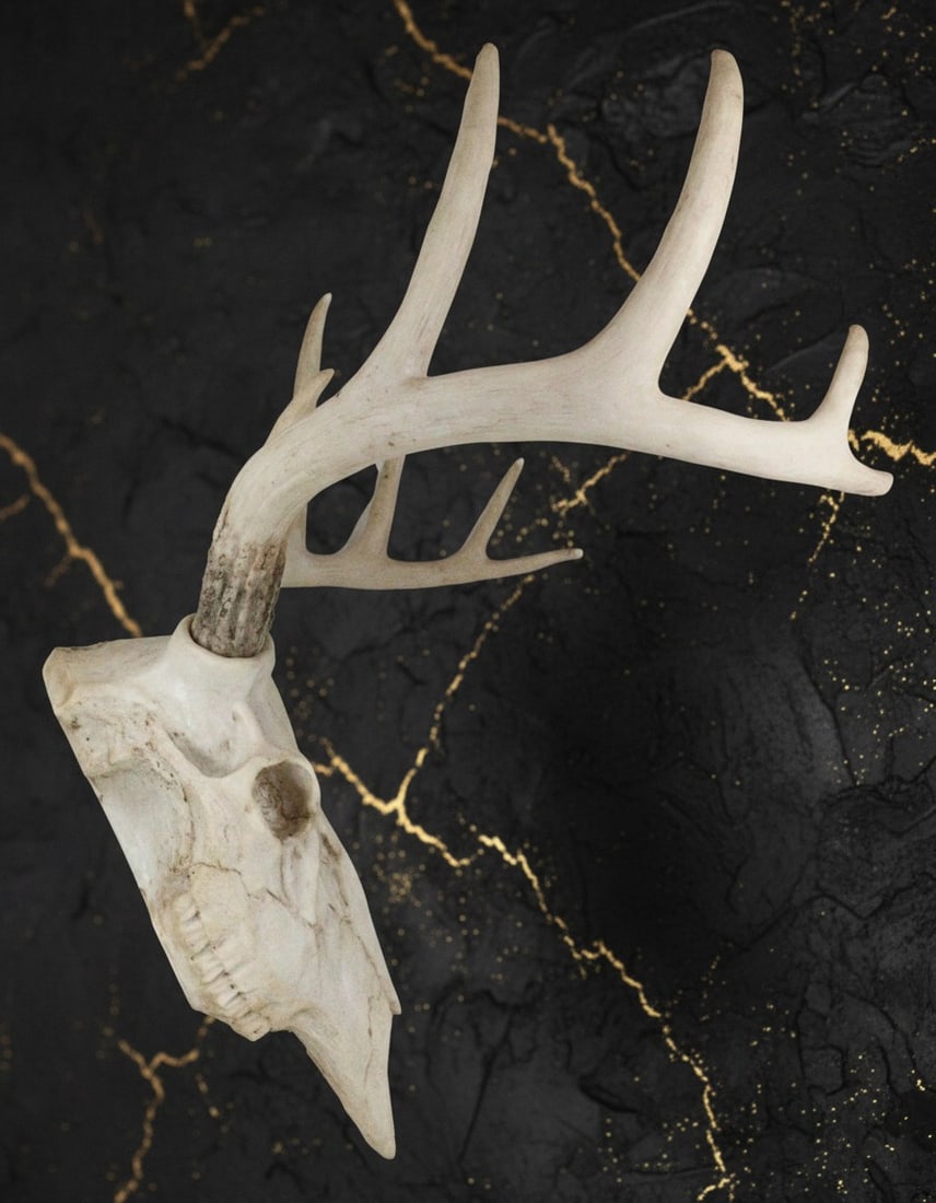 Rustic Deer Antler Wall Mount Large Taxidermy Bust Hunting Lodge Decor - 5