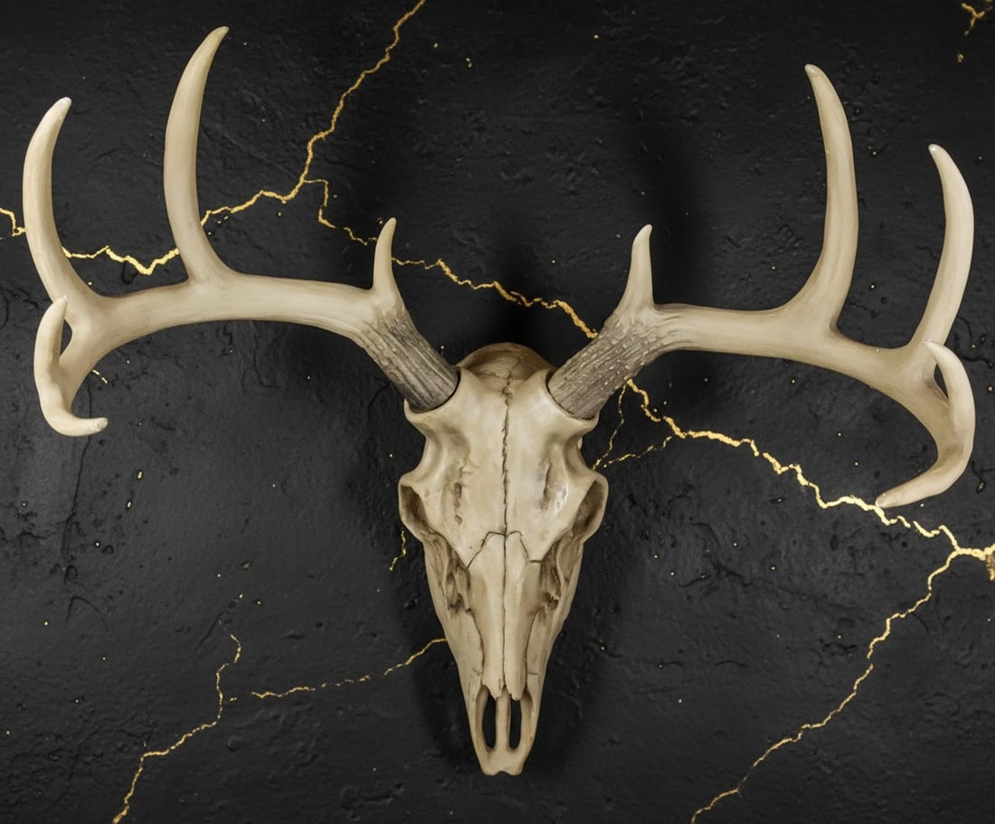 Rustic Deer Antler Wall Mount Large Taxidermy Bust Hunting Lodge Decor - 7