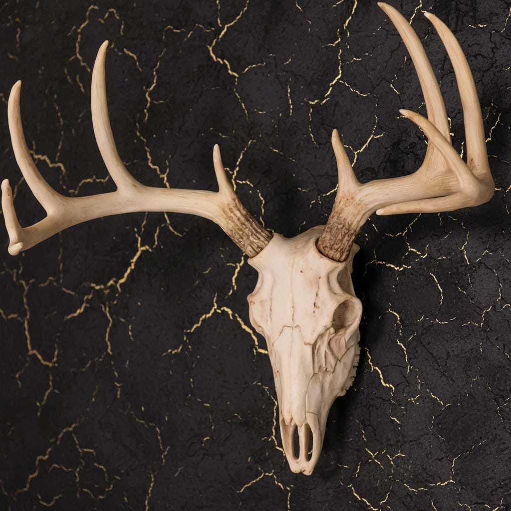 Rustic Deer Antler Wall Mount Large Taxidermy Bust Hunting Lodge Decor - 8