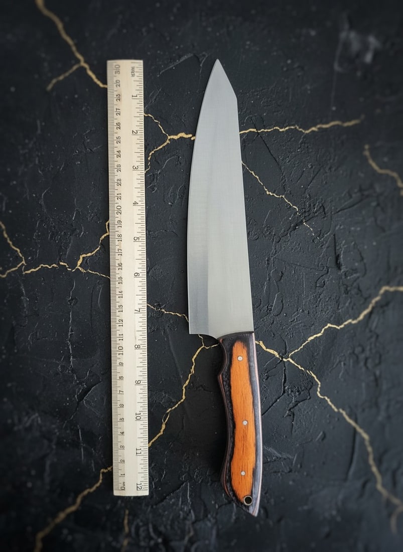5pc Hand-Forged D2 Steel Chef Knife Set Hammered Finish With Leather Roll - 5